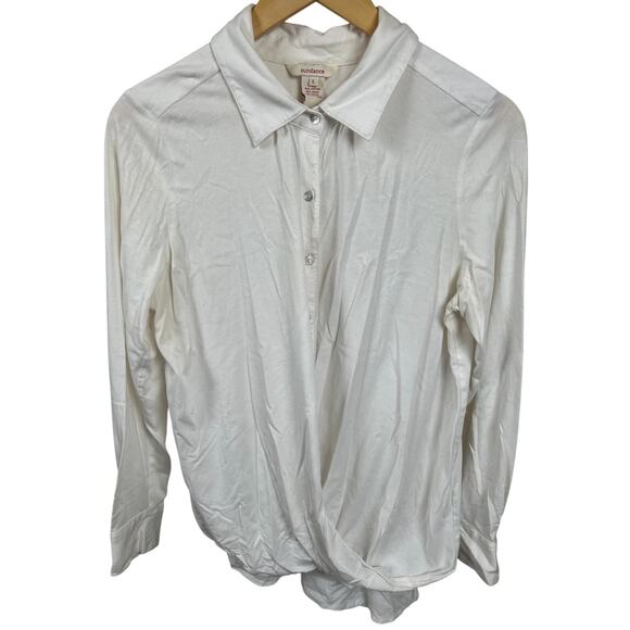 Sundance Size Large White Button Up Long Sleeve - Picture 1 of 5